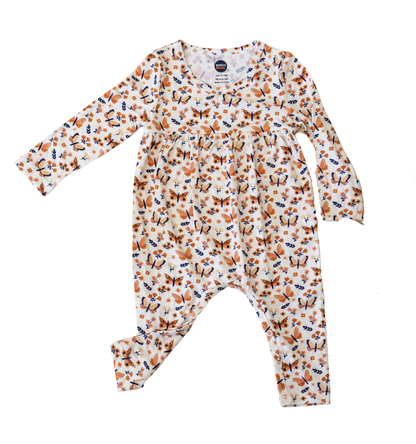 Bird & Bean® - Baby Coverall - Butterfly Flutter