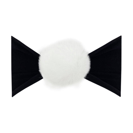 LUXE FUR POM: black/white