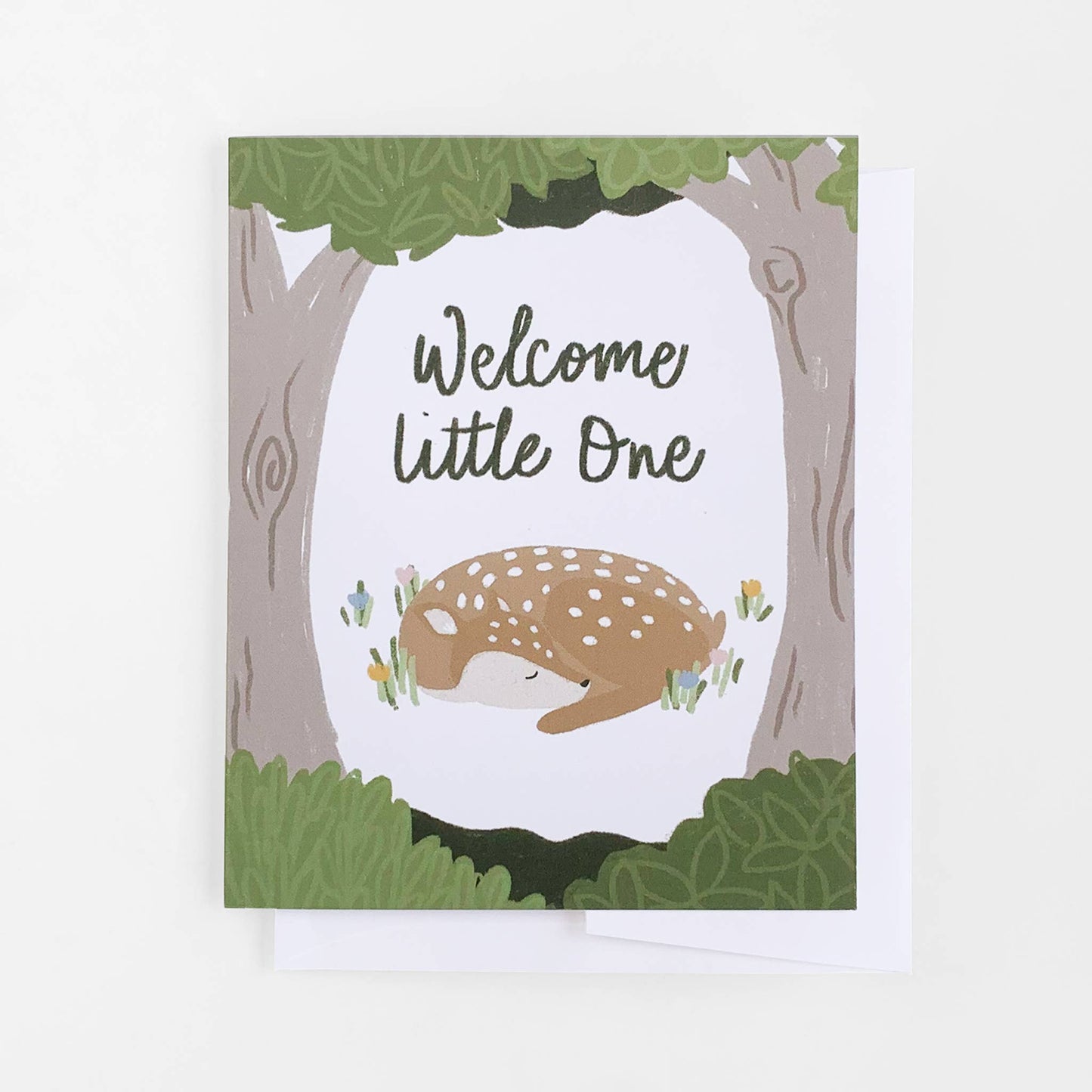 The Blueberry Hill - Welcome Little One Deer Baby Card | Newborn Gift