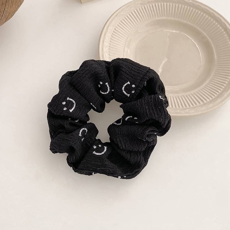 Dayday Fashion - Smily Face Hair Ties Elastic Ponytail Scrunchies AHT106
