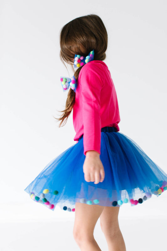 2Pcs Set | Pom Pom Tutu & Bow