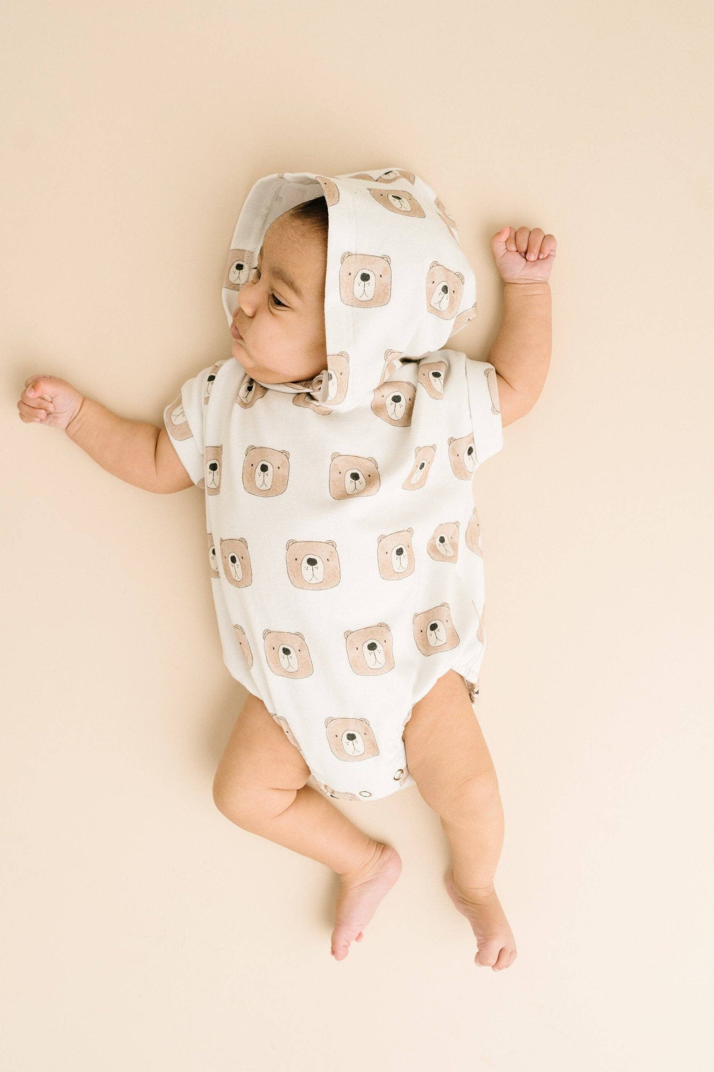 Little One Shop - Bear Hooded Short Romper