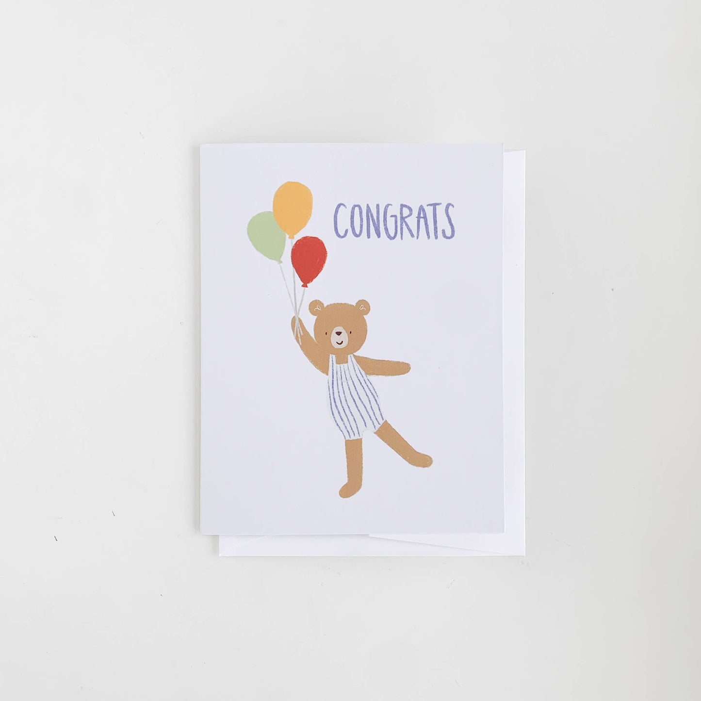 The Blueberry Hill - Congrats Balloon Bear Greeting Card | Baby, Birthday
