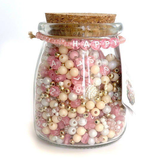 Jewelry Made by Me - Blush HAPPY DIY Jar DIY Bead Kit