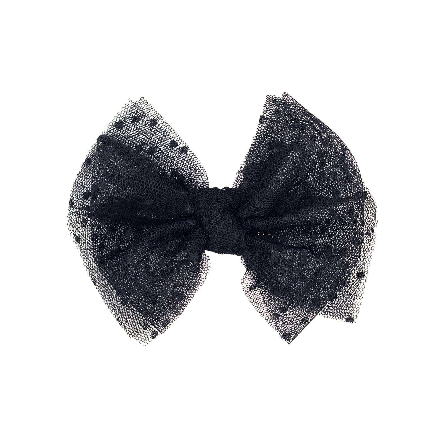 Baby Bling Bows - TULLE FAB CLIP: black