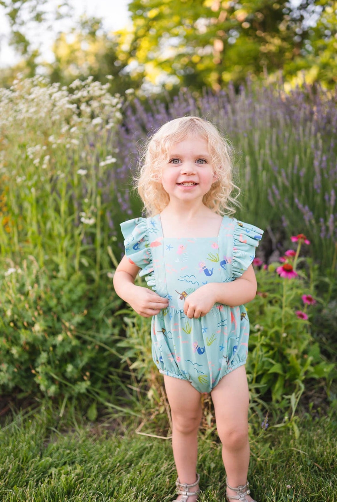 Emmy Romper in Mermaid