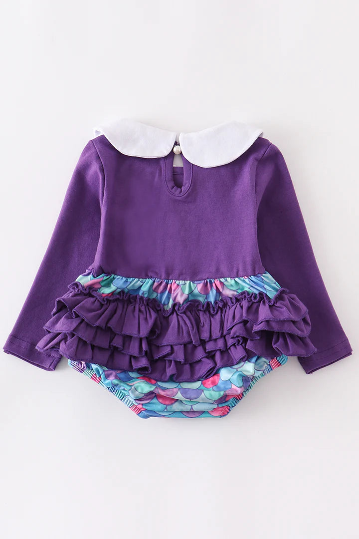 Purple Mermaid Baby Romper