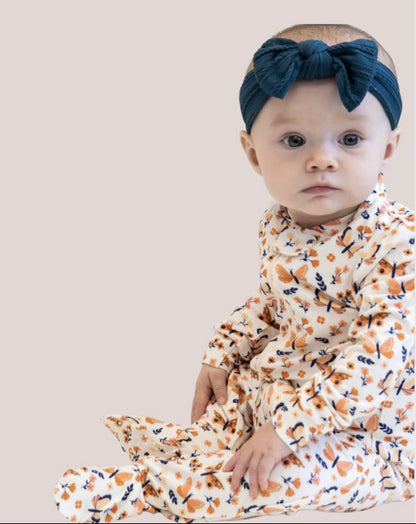 Bird & Bean® - Baby Footed Zip Romper - Butterfly Flutter