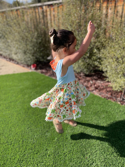 Criss Cross Dress with Matching Bow