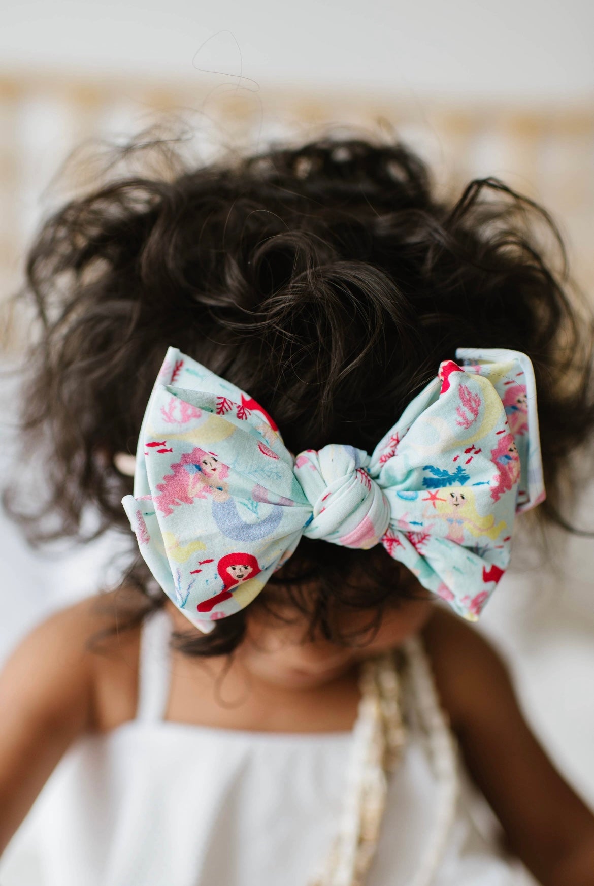 Baby Bling Bows - PRINTED FAB SKINNY: blush / ocean maiden