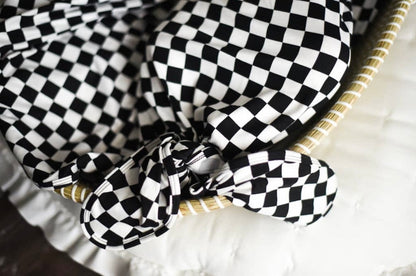 millie + roo - KNOT GOWN- B+W Checkered