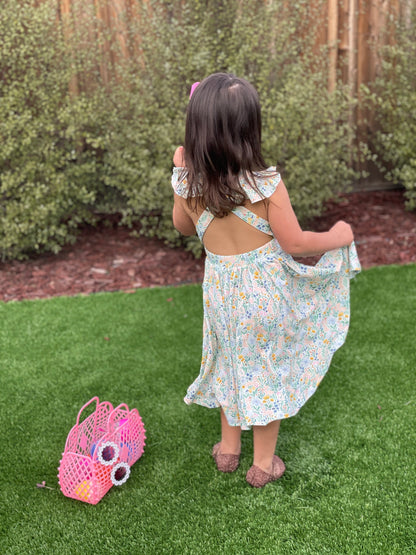 Rosita Dress in Bunny Garden