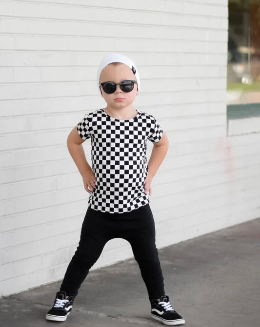 Basic tee - B+W Checkered