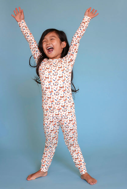 Bird & Bean® - Kids Pajama Set - Butterfly Flutter