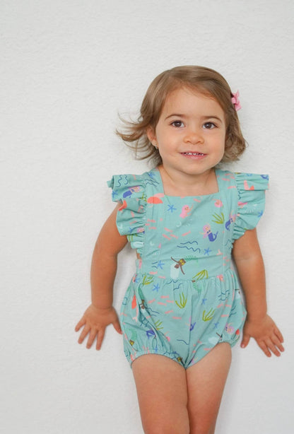 Emmy Romper in Mermaid