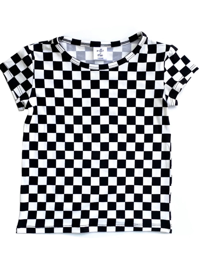 Basic tee - B+W Checkered